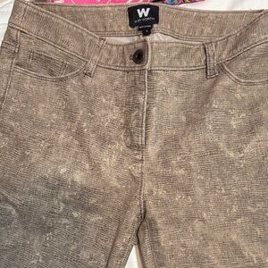 W by Worth Textured Tan Pants